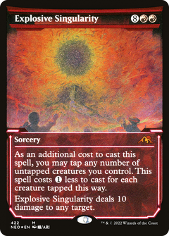 Explosive Singularity (NEO-422) - Kamigawa: Neon Dynasty: (Showcase) Etched Foil-1
