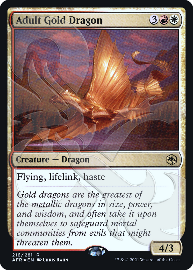 Adult Gold Dragon (Ampersand Promo) [Dungeons & Dragons: Adventures in the Forgotten Realms Promos]-1