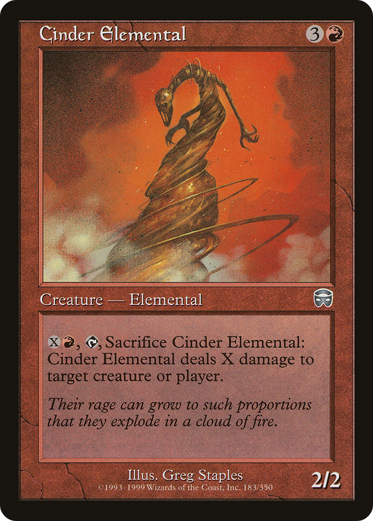 Cinder Elemental [Mercadian Masques]-1
