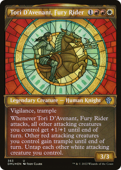 Tori D'Avenant, Fury Rider (Showcase Textured) [Dominaria United]-1