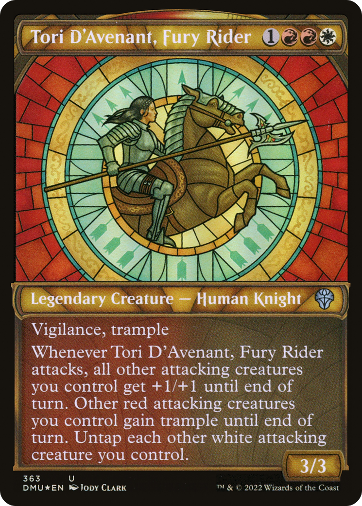 Tori D'Avenant, Fury Rider (Showcase Textured) [Dominaria United]-1