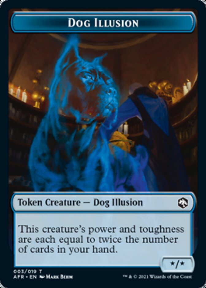Dog Illusion // Mordenkainen Emblem Double-Sided Token [Dungeons & Dragons: Adventures in the Forgotten Realms Tokens]-1