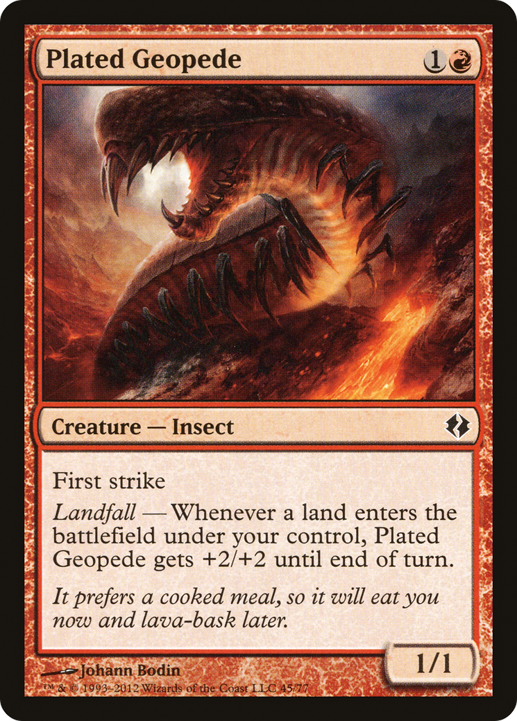 Plated Geopede [Duel Decks: Venser vs. Koth]-1