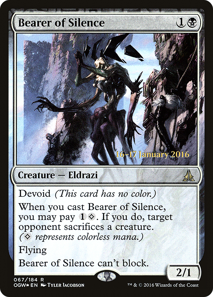 Bearer of Silence [Oath of the Gatewatch Prerelease Promos]-1