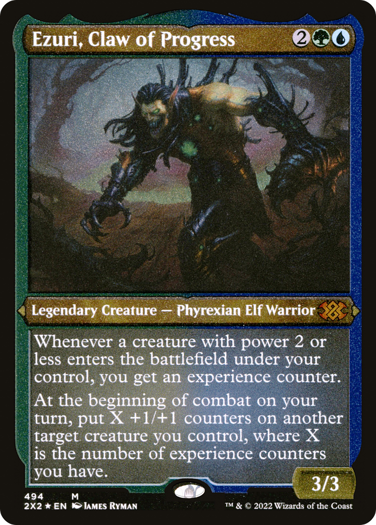 Ezuri, Claw of Progress (Foil Etched) [Double Masters 2022]-1