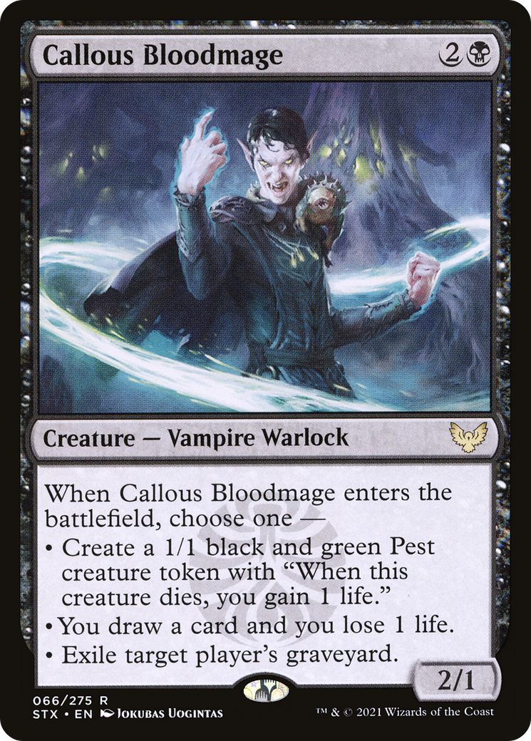 Callous Bloodmage [Strixhaven: School of Mages]-1