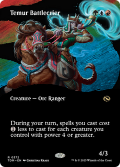 Temur Battlecrier (Borderless) [Tarkir: Dragonstorm]-1