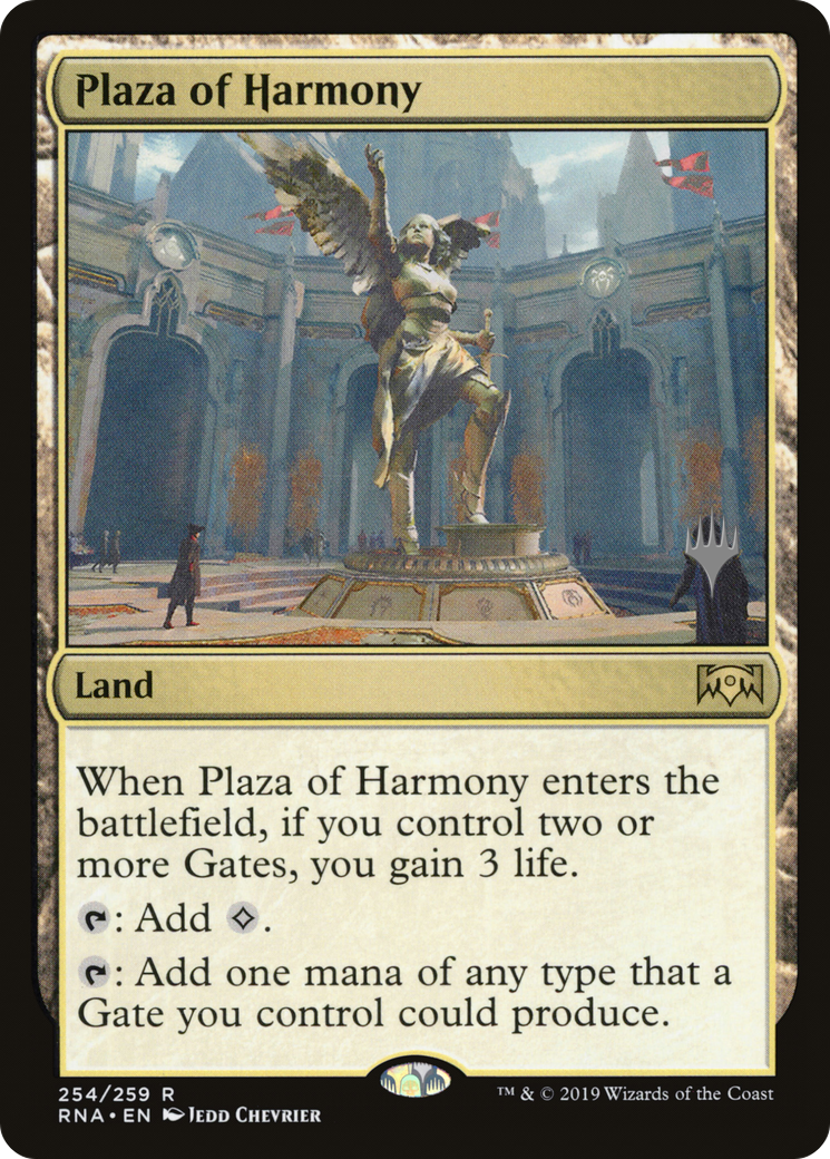 Plaza of Harmony (Promo Pack) [Ravnica Allegiance Promos]-1
