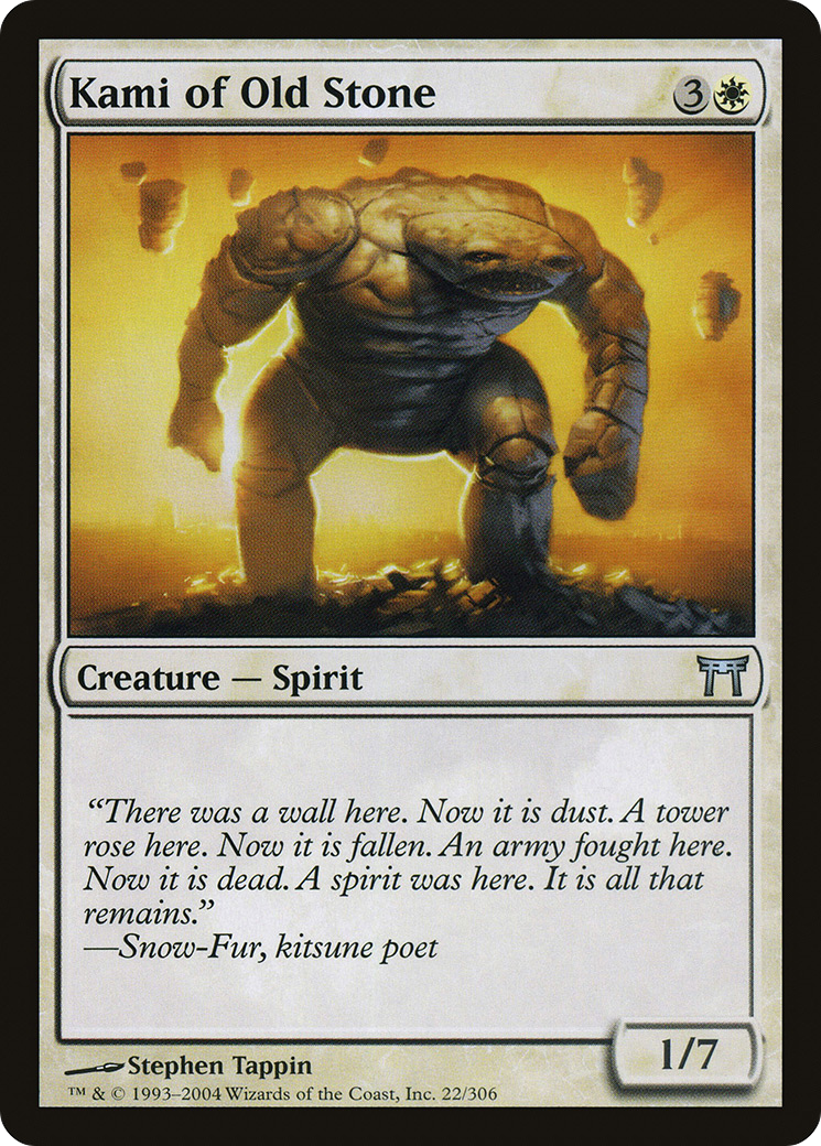 Kami of Old Stone [Champions of Kamigawa]-1