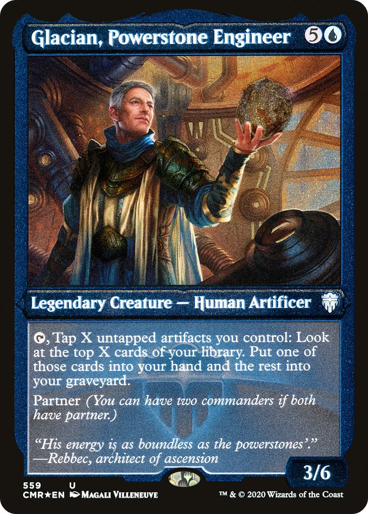 Glacian, Powerstone Engineer (Etched) [Commander Legends]-1