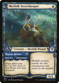 Merfolk Secretkeeper // Venture Deeper (Showcase) [Throne of Eldraine]-1