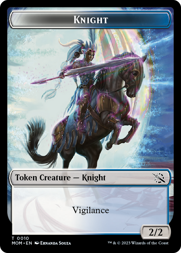 Treasure (21) // Knight Double-Sided Token [March of the Machine Tokens]-2