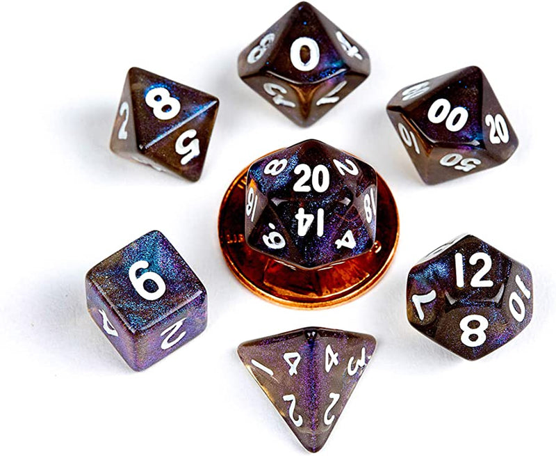 MDG 10mm Mini Polyhedral Dice Set: Stardust Galaxy-1
