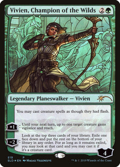 Vivien, Champion of the Wilds (Stained Glass) [Secret Lair Drop Promos]-1