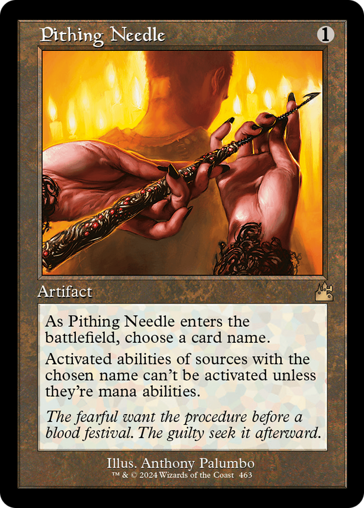Pithing Needle (Retro Frame) [Ravnica Remastered]-1
