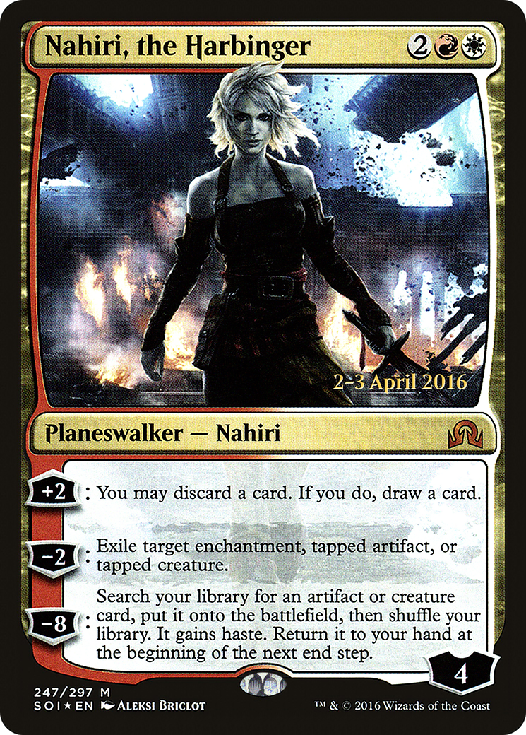 Nahiri, the Harbinger [Shadows over Innistrad Prerelease Promos]-1