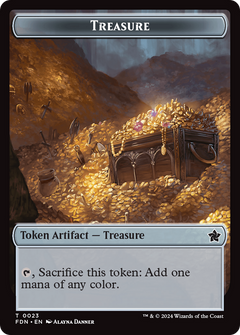 Goblin // Treasure Double-Sided Token [Foundations Tokens]-2