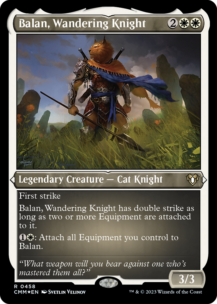 Balan, Wandering Knight (CMM-458) - Commander Masters Etched Foil-1