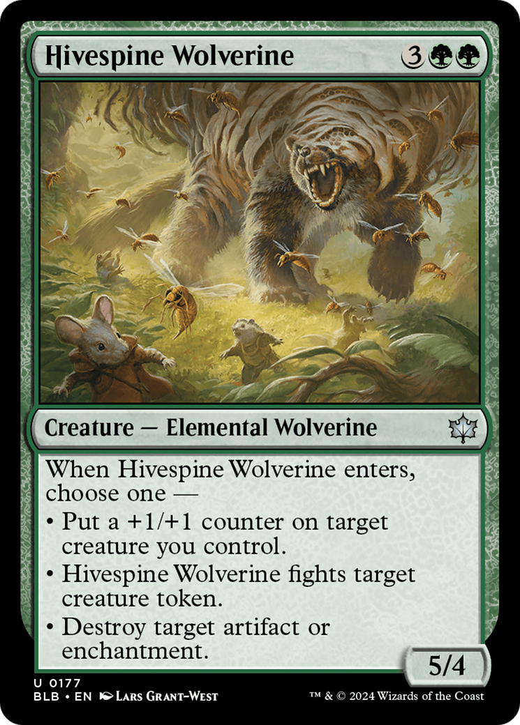 Hivespine Wolverine [Bloomburrow]-1