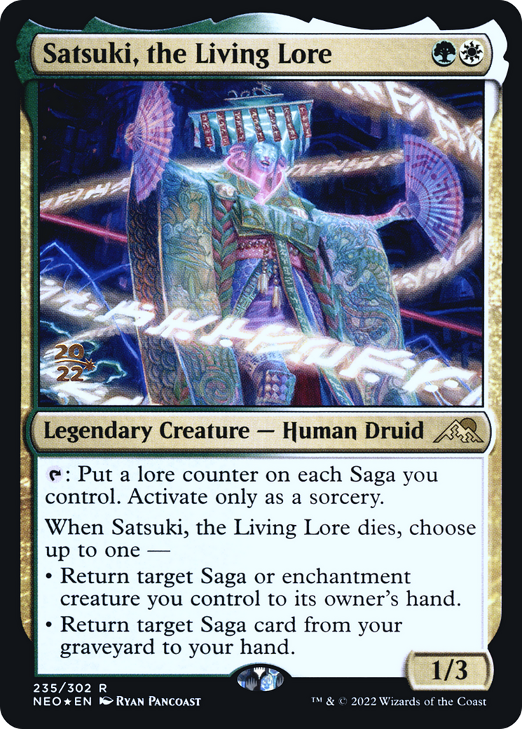 Satsuki, the Living Lore [Kamigawa: Neon Dynasty Prerelease Promos]-1