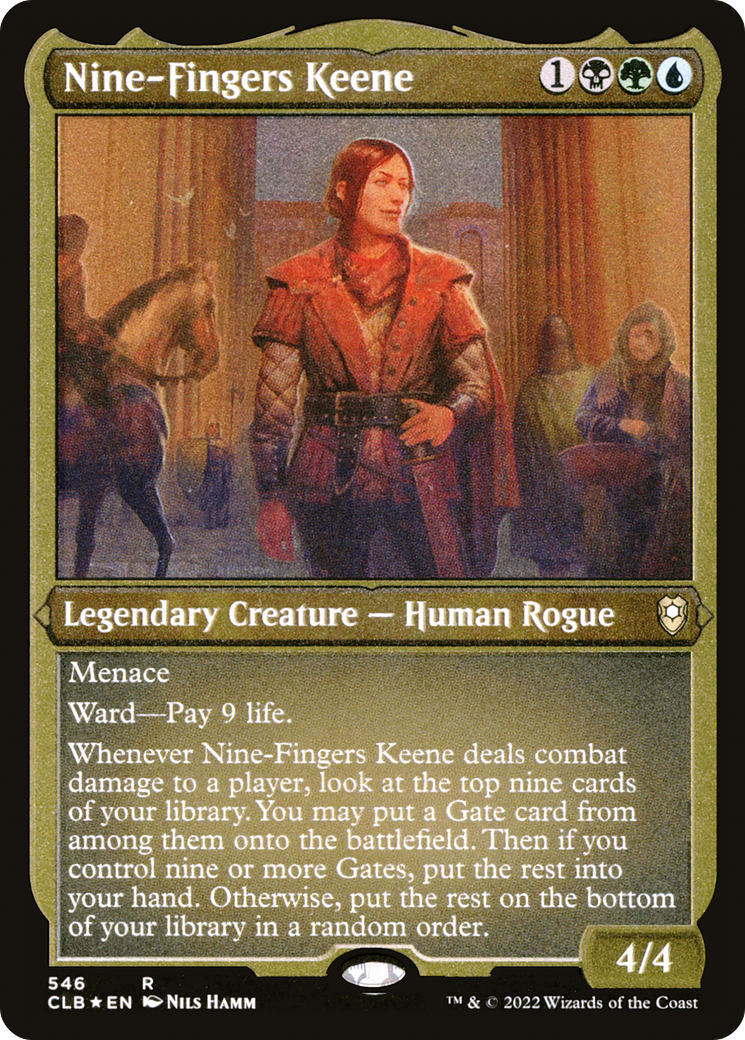 Nine-Fingers Keene (Foil Etched) (CLB-546) - Commander Legends: Battle for Baldur's Gate Foil-1