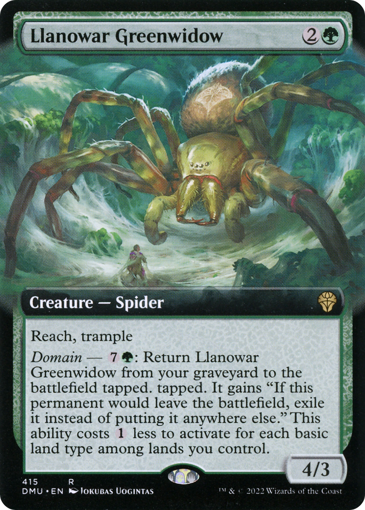 Llanowar Greenwidow (Extended Art) [Dominaria United]-1