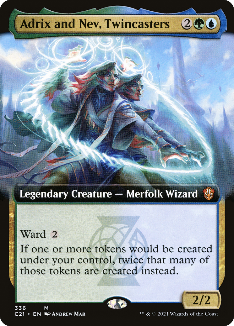 Adrix and Nev, Twincasters (Extended Art) [Commander 2021]-1