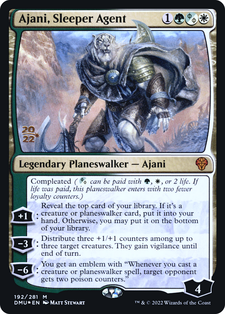 Ajani, Sleeper Agent [Dominaria United Prerelease Promos]-1