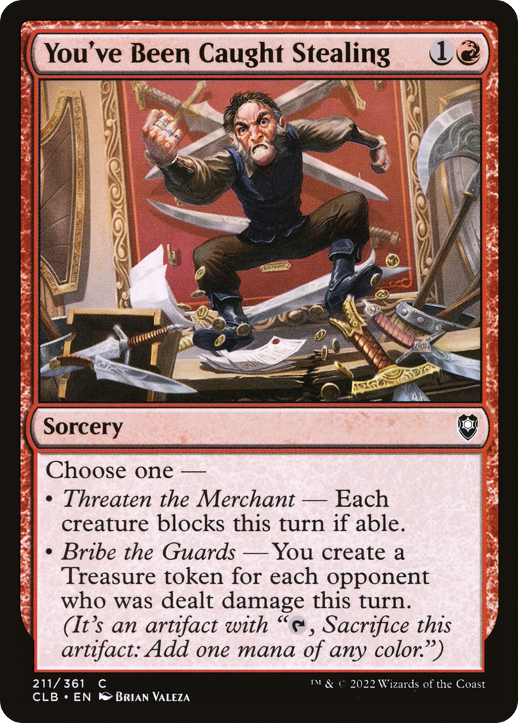 You've Been Caught Stealing (CLB-211) - Commander Legends: Battle for Baldur's Gate Foil-1