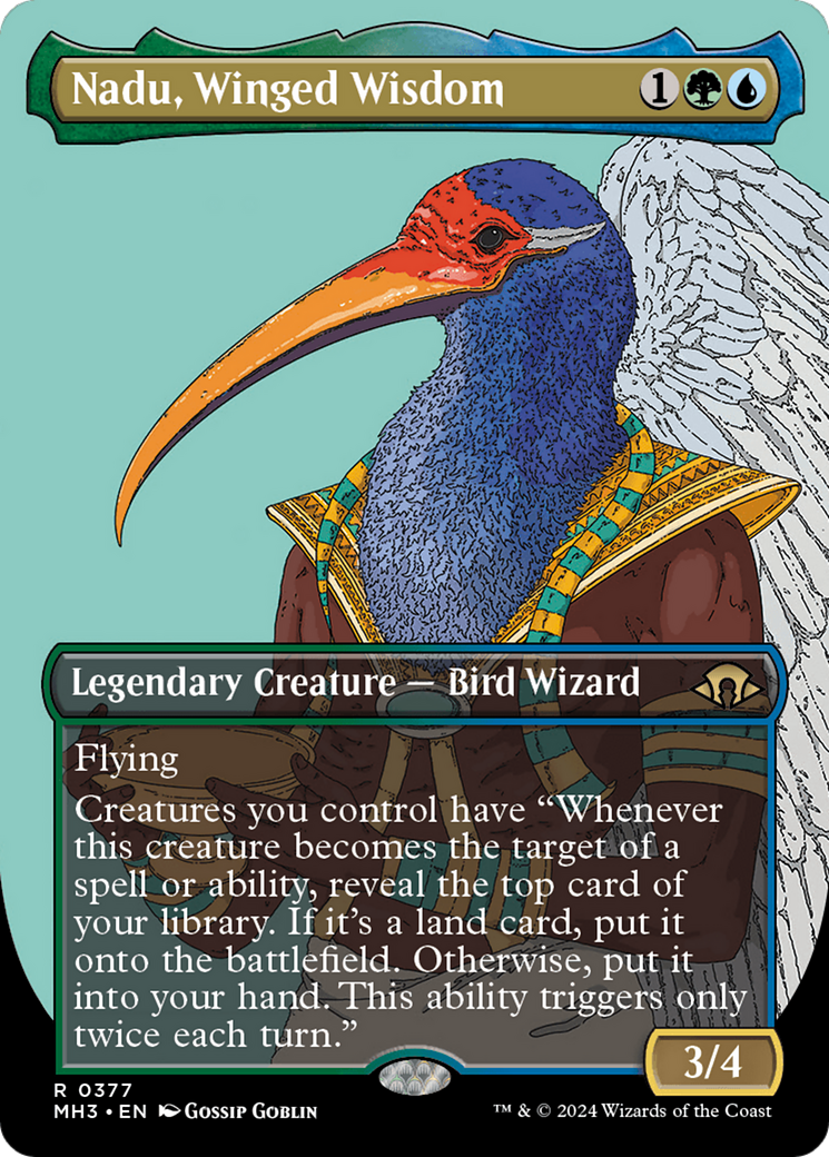Nadu, Winged Wisdom (Borderless) [Modern Horizons 3]-1