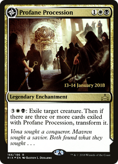 Profane Procession // Tomb of the Dusk Rose [Rivals of Ixalan Prerelease Promos]-3