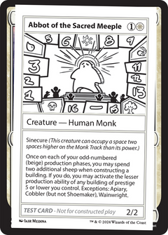 Abbot of the Sacred Meeple [Mystery Booster 2 Playtest Cards]-1