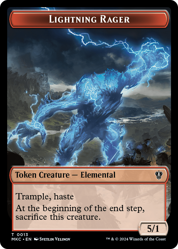 Lightning Rager (TMKC-013) - Murders at Karlov Manor Commander Tokens Foil-1