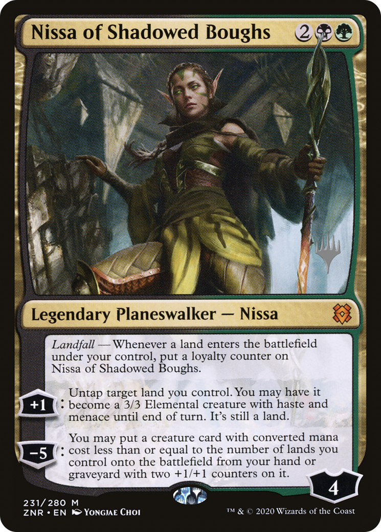 Nissa of Shadowed Boughs (Promo Pack) [Zendikar Rising Promos]-1