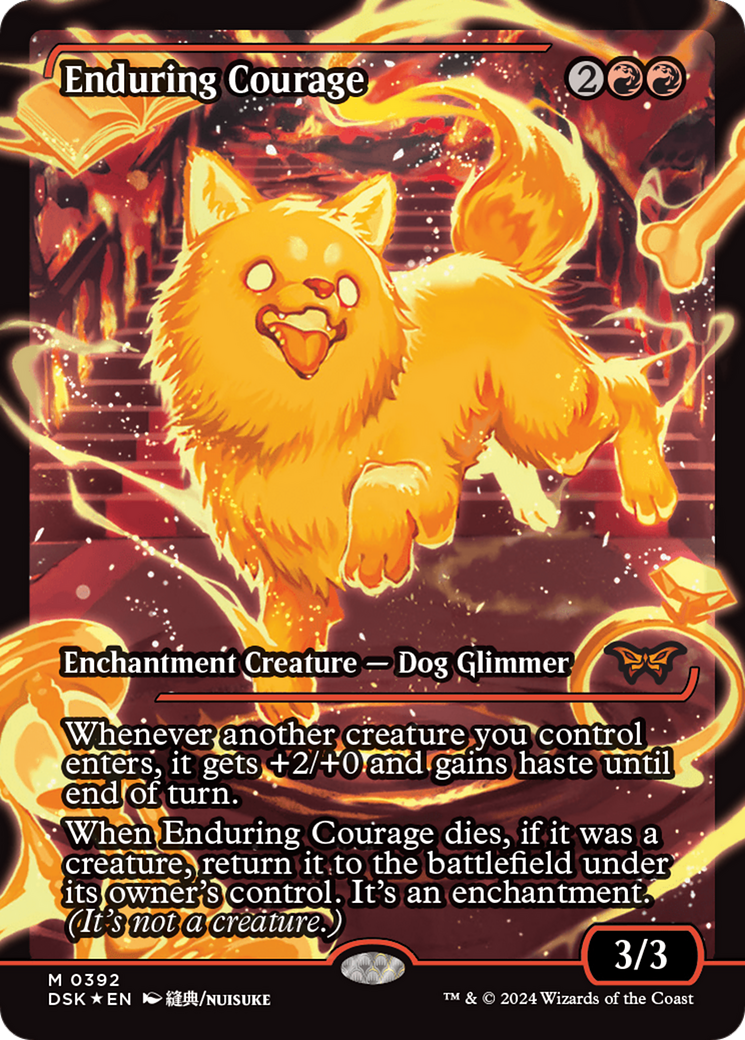 Enduring Courage (Japan Showcase) [Duskmourn: House of Horror]-1