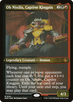 Ob Nixilis, Captive Kingpin (MAT-141) - March of the Machine: The Aftermath Etched Foil-1