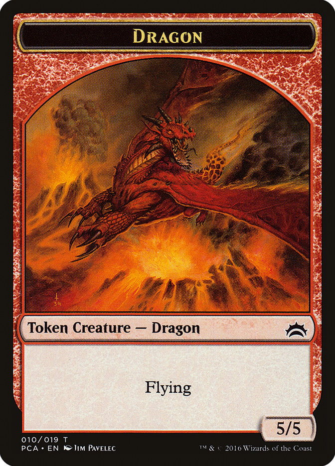 Dragon // Saproling Double-Sided Token [Planechase Anthology Tokens]-1