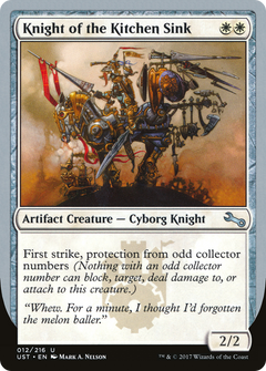 Knight of the Kitchen Sink ("protection from odd collector numbers") [Unstable]-1