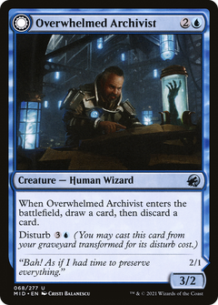 Overwhelmed Archivist // Archive Haunt [Innistrad: Midnight Hunt]-3
