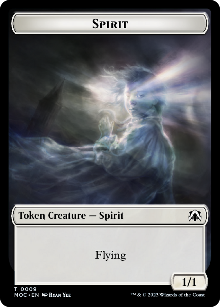 Spirit (9) // Spirit (13) Double-Sided Token [March of the Machine Commander Tokens]-1
