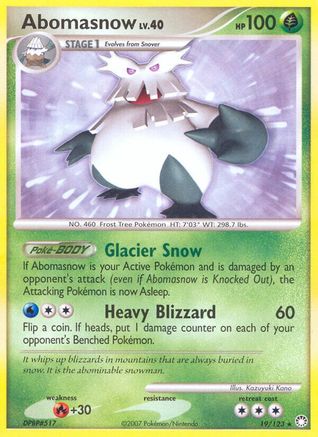 Abomasnow (19/123) [Diamond & Pearl: Mysterious Treasures]-1
