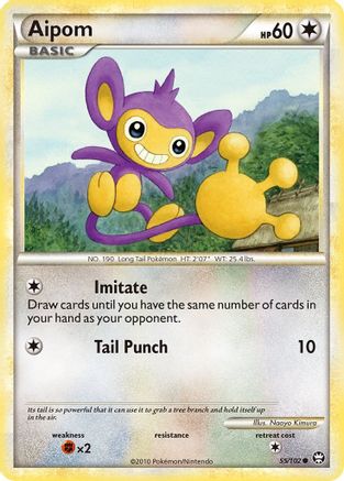 Aipom (55/102) [HeartGold & SoulSilver: Triumphant]-1