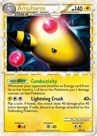 Ampharos (105/123) [HeartGold & SoulSilver: Base Set]-1