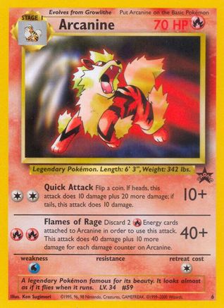 Arcanine (6) [Wizards of the Coast: Black Star Promos]-1