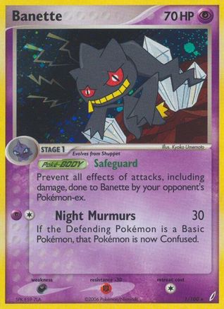 Banette (1/100) (Stamped) [EX: Crystal Guardians]-1