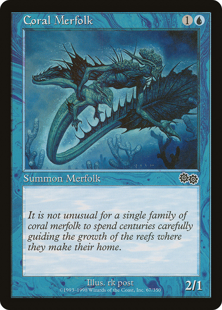 Coral Merfolk [Urza's Saga]-1