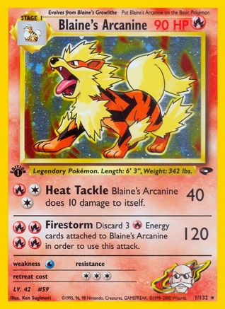 Blaine's Arcanine (1/132) [Gym Challenge 1st Edition]-1