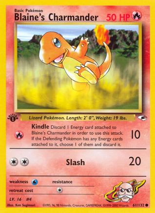 Blaine's Charmander (61/132) [Gym Heroes 1st Edition]-1
