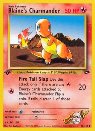 Blaine's Charmander (60/132) [Gym Challenge 1st Edition]-1