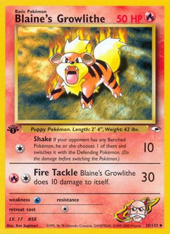 Blaine's Growlithe (35/132) [Gym Heroes 1st Edition]-1